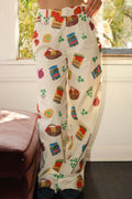 PANTALONES CON ESTAMPADO DE COMIDA