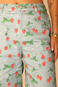 PANTALONES CON ESTAMPADO DE FRESAS🍓