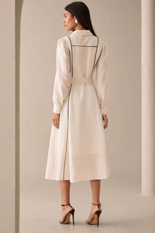 Vestido camisero de Lino