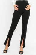 Slit high waisted trousers