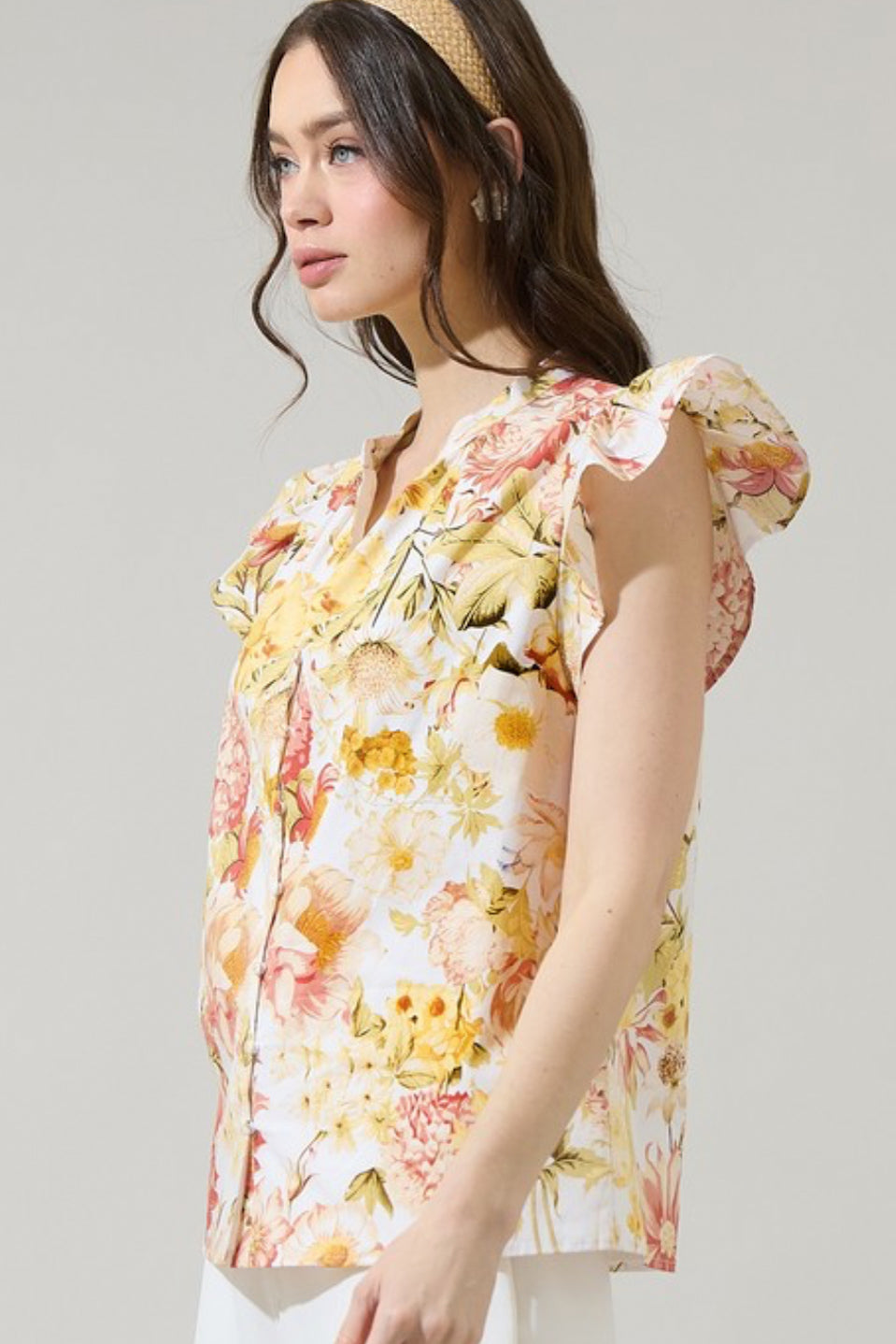 Blusa con estampado floral