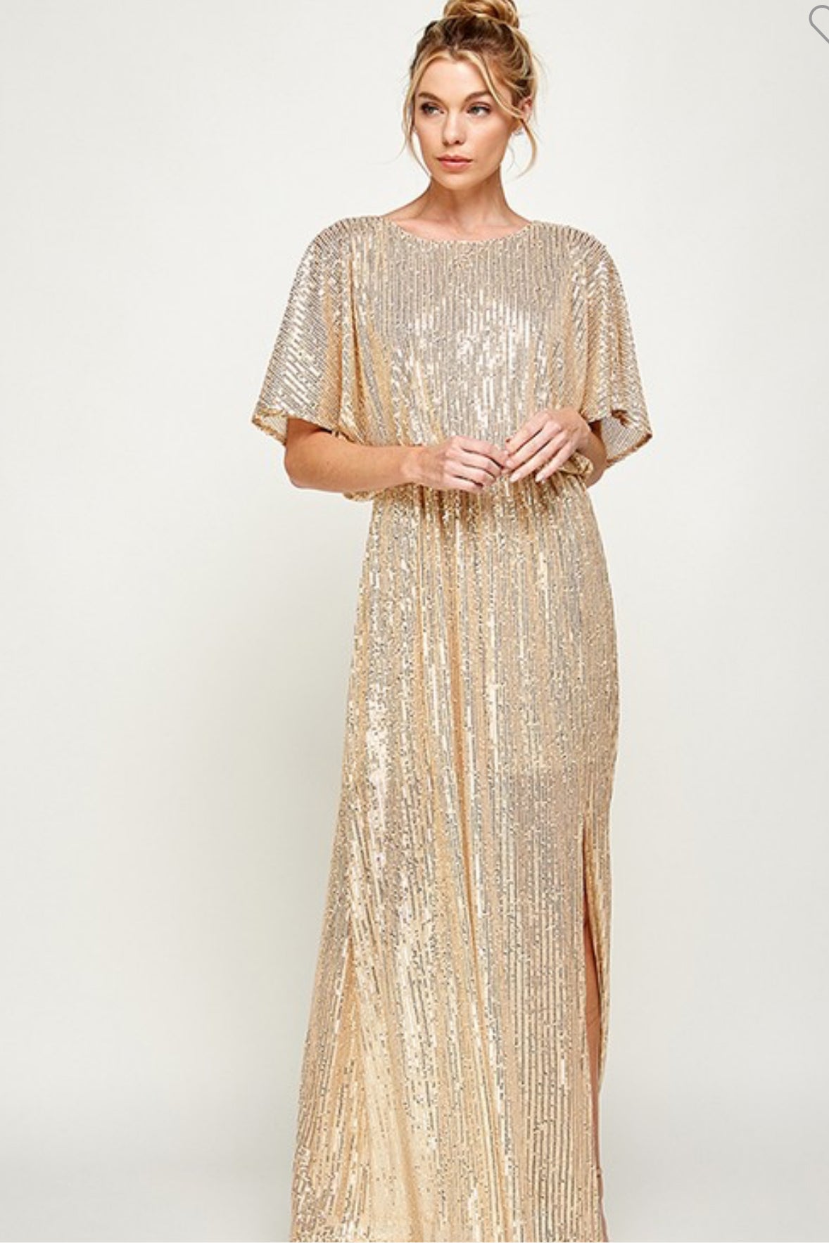 Cindirella Maxi Gold Dress