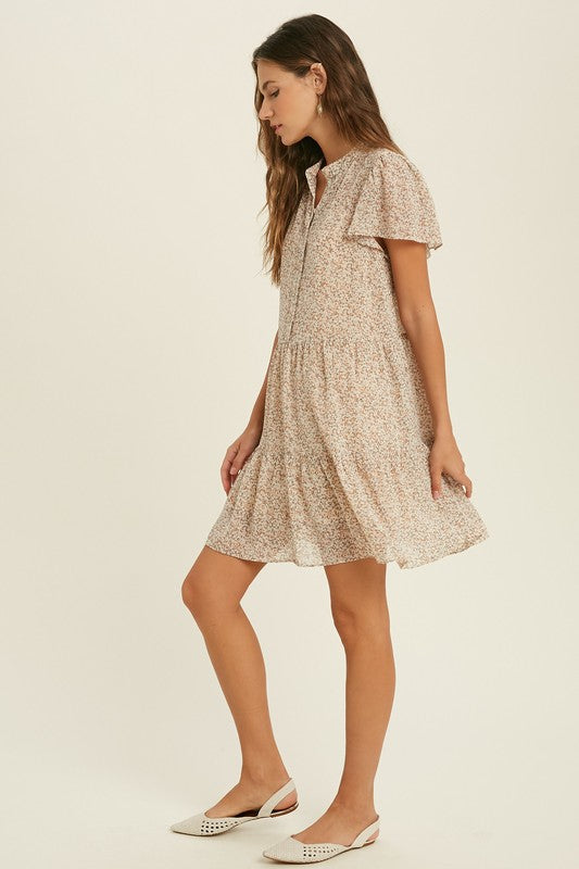Kenneth Floral Button-Down Dress