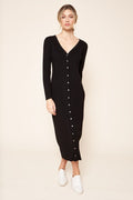 Yaneth Cardigan Dress - Black