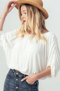 Euphoria Ruched Sleeve Top