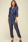 Belted Jumpsuit - Denim