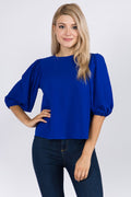 Royal Tie Back Blouse