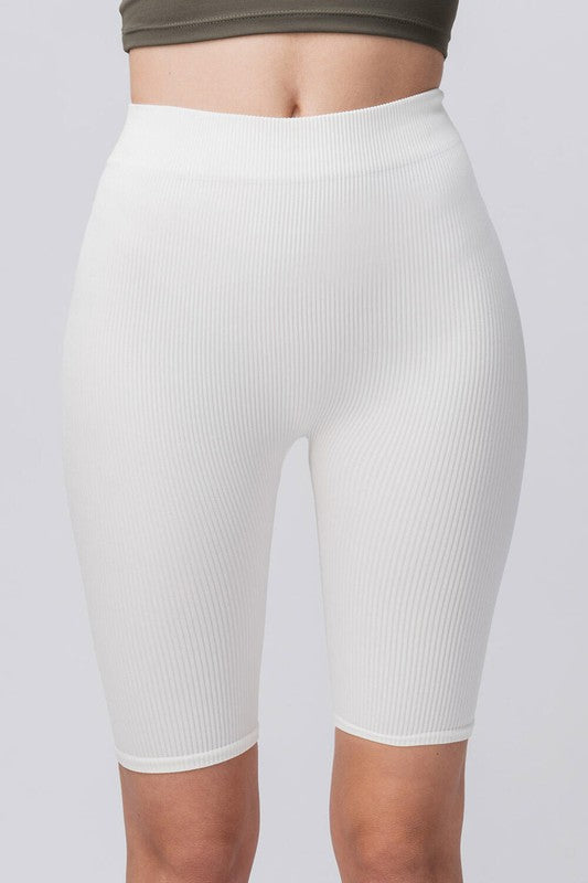 Jilary Biker Shorts - White