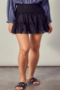 Smocking Black Skirt