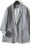 Retro Office Woman Blazer - gray
