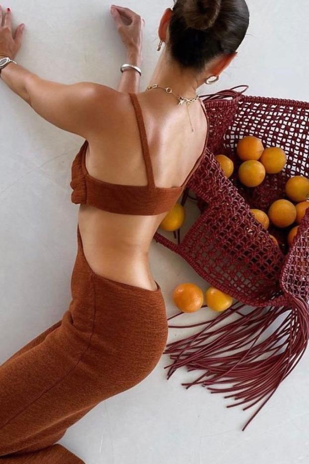Serita Knitted Dress - Cinnamons