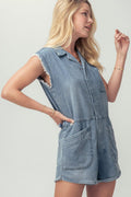 My Way or The Highways Denim Romper