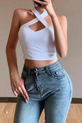 Lex Crossed White Top