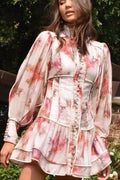 Kikyo Floral Button Down Dress