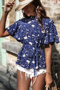 Talia Floral Blouse - Blue